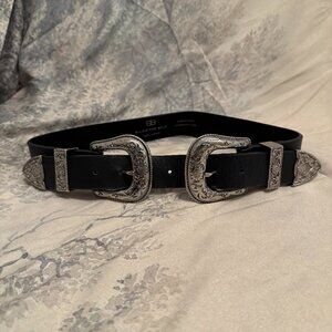 B-Low The Belt - Double Buckle Western Belt